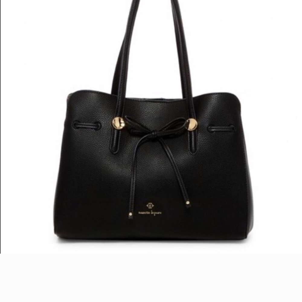 Nanette Lepore Black Tote with Gold Accents